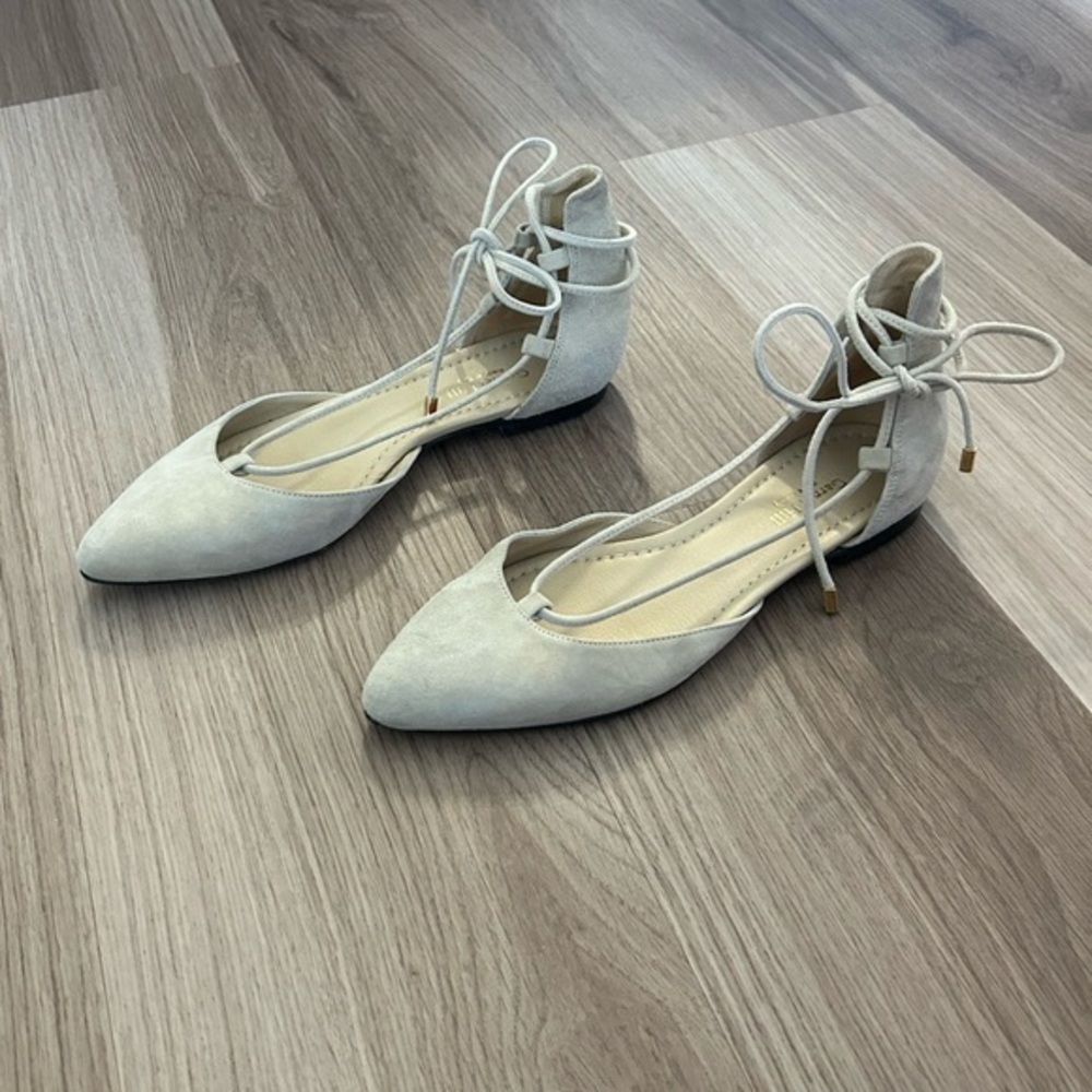 Garnett Hill high quality leather lace up flats- made in Italy